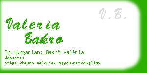 valeria bakro business card